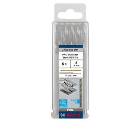 BOSCH HSS-Co 2608585894 / Spirálový vrták do kovu / 8.0 x 75/117 mm / 5 ks