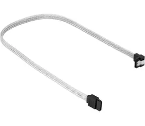 Sharkoon SATA III bílá / Datový kabel / úhlový 90° / 60 cm / 6 Gbit/s