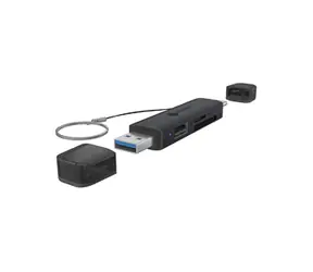 Icy Box IB-CR203-CU3 černá / Externí čtečka paměťových karet / USB-A & USB-C 3.2 Gen 1