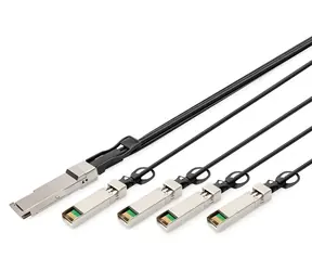 Digitus DN-81321 / Breakout kabel QSFP+ na 4x SFP+ / Direct Attach / 40G na 4x10G / 1 m