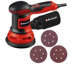 Einhell TC-RS 425 E červená/černá / Excentrická bruska / 425W / 125 mm / 6000-13000 ot-min