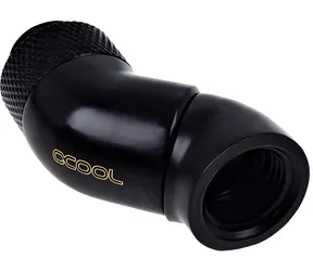 Alphacool Eiszapfen 90° černá / Úhlový adaptér / G1/4 / mosaz / otočný 360°