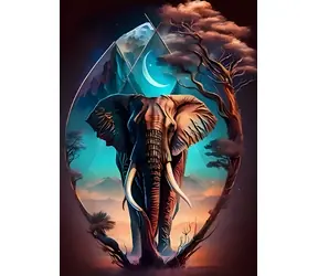 Diamantové malování - Africký klenot / 30x40 cm