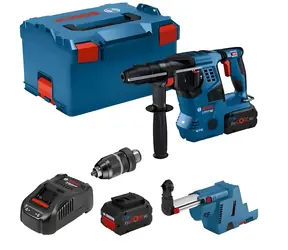 Bosch GBH 18V-28 CF / Aku vrtací kladivo / SDS-plus / 18V / 3,3 J / 2x 8,0 Ah / Bluetooth / GDE 18V-16 + L-BOXX