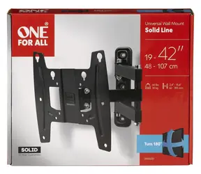 One For All WM4251 černá / Držák TV na stěnu / 19-43" / otočný 180° / VESA 75-200 / nosnost 30 kg