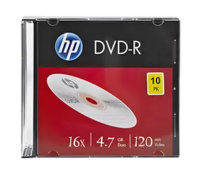 HP DME00085-3 / DVD-R / 4.7 GB / 16x / Slim case / 10 ks
