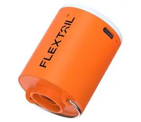 Flextail Tiny Pump X oranžová / Přenosná vzduchová pumpa / tlak 3,5 kPa / LED svítilna