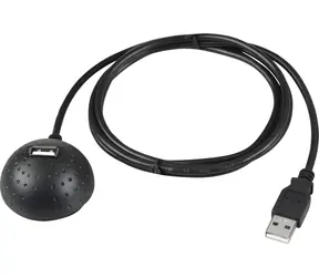 Goobay 68913 černá / Prodlužovací kabel USB 2.0 / se stojánkem / 1,5 m