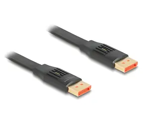 Delock 81007 černá / Plochý DisplayPort kabel / 3 m / 8K/60Hz / DisplayPort 1.4