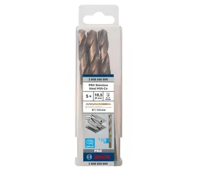 Bosch HSS-Co 2608585900 / Spirálový vrták do kovu / 10.5 x 87 mm / 5 ks