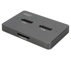 Digitus DA-71546-1 černá / Dokovací stanice / M.2 NVMe/SATA SSD / USB-C 10 Gbps / SD-Express čtečka karet