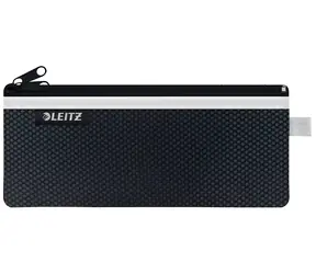 LEITZ WOW Dvojitá textilní kapsa M černá / Nylonová síťovina / 210 x 85 mm
