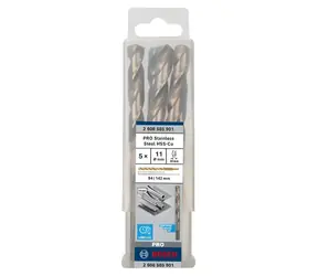 BOSCH 2608585901 / Spirálový vrták do kovu / HSS-Co / 11 x 94 mm / 5 ks