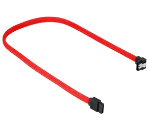 Sharkoon SATA III červená / Datový kabel / úhlový 90° / 60 cm / 6 Gbit/s
