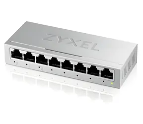 ZyXEL GS-108B v5 stříbrná / Desktop Switch / 8x 1Gbps / 2x QoS / Kovové provedení