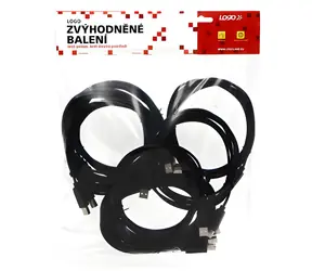 Logo černý / USB kabel / USB 2.0 / USB-A samec - USB-B samec / 3 m