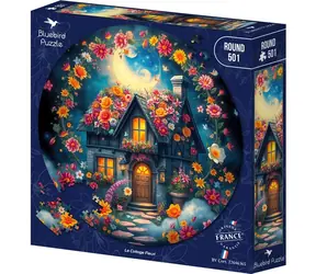 BLUEBIRD Kulaté puzzle Květinová chaloupka / 501 dílků / od 12 let