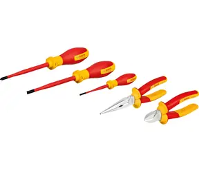 Bosch 1600A02NG2 červená/žlutá / Sada nářadí VDE / 5 dílů / šroubováky, kleště / do 1000 V