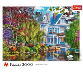 TREFL Puzzle Dům u jezera / 2000 dílků / 96 x 68 cm