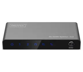 Digitus DS-55336 černá / HDMI splitter / 1x2 / 4K/60Hz / downscaler / HDR / HDCP 2.2