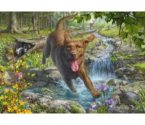 SCHMIDT Puzzle Psí láska: Jarní procházka s labradorem / 1000 dílků / od 12 let