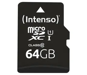 Intenso UHS-I Performance 64GB černá / Paměťová karta microSDXC / UHS-I U1 / Class 10 / čtení 90 MB/s