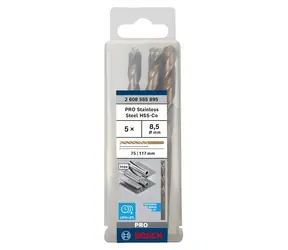 Bosch HSS-Co 2608585895 / Spirálový vrták do kovu / 8.5 x 75mm / 5 ks
