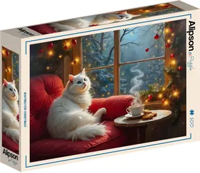 ALIPSON Puzzle Čekání na Vánoce / 500 dílků
