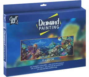 CRAFT ID Diamantové malování Podmořský svět / 75x25 cm