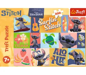 TREFL Puzzle Lilo & Stitch: Havajské dobrodružství / 200 dílků / 48 x 34 cm / od 7 let