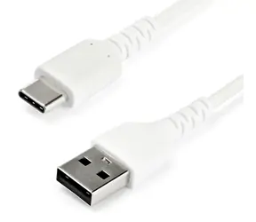 StarTech USB-A na USB-C bílá / Datový kabel / Aramidové vlákno / 480 Mbps / 2 m