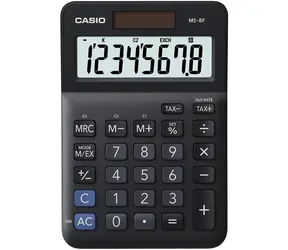 Casio MS 8 F černá / Stolní kalkulačka s výpočtem DPH / osmimístná