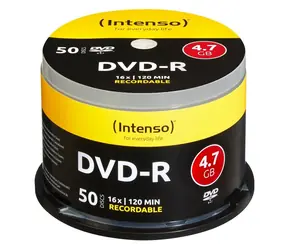 Intenso DVD-R 4,7GB / Optické médium / 16x / 50 ks / Cake box