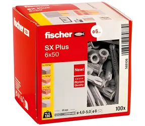 fischer SX Plus 6x50 / Hmoždinka / rozpěrná / 100 ks