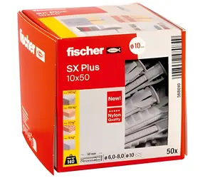 fischer SX Plus 10x50 / Rozpěrná hmoždinka / 50 ks