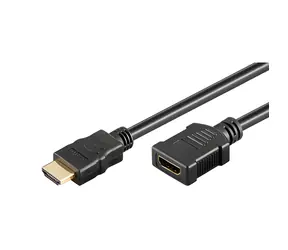 Neutralle HDMI prodlužovací kabel černá / Prodlužovací kabel / HDMI samec - HDMI samice / HDMI 2.0 / 5m