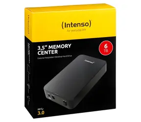 Intenso Memory Center 6TB černá / Externí disk / 3.5" / USB 3.0 / R:85MBs / W: 75MBs