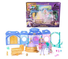 SPIN MASTER Herní sada Unicorn Academy stáj 6072449 / jednorožec Wildstar / fontána se světlem a zvukem / od 4 let