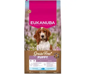 EUKANUBA Granule Grain Free Puppy Small & Medium mořská ryba 12 kg / pro štěňata malých a středních plemen
