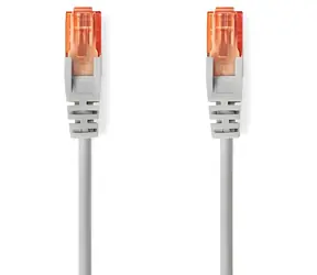 Nedis CAT6 U/UTP šedý / Patch kabel / RJ45 / Kulatý / PVC / 0,25 m