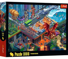 TREFL Puzzle Pixelové město / 1000 dílků / 68 x 48 cm