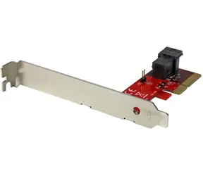 StarTech U.2 na PCIe červený / Adaptér / pro 2.5" NVMe SSD / U.2