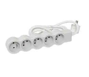 Legrand Prodlužovací kabel Standard bílá/tmavě šedá / Prodlužovací kabel / 5x 2P+T / 1,5 m