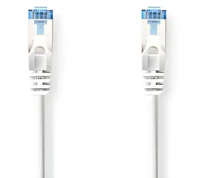 Nedis CAT6a S/FTP 0,5m bílá / Patch kabel / RJ45-RJ45 / Snagless / LSZH