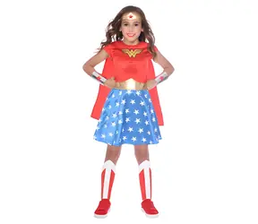 AMSCAN Dětský kostým Wonder Woman / Karnevalový kostým / 6-8 let (116-128 cm)
