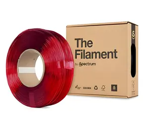 The Filament ReFill PETG červená transparentní / Tisková struna / 1,75 mm / 1 kg