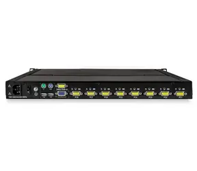 StarTech 1U LCD KVM konzole 8 portů / KVM přepínač / 17" TFT LCD 1280x1024 / PS/2 / 19" rack / černá