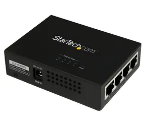 StarTech Gigabit PoE+ Injektor 4 Port / PoE injektor / 802.3af/at / 120 W / 8x RJ-45