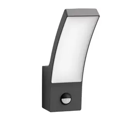 Philips Splay IR 12W antracit / LED venkovní nástěnné svítidlo s pohybovým čidlem / 1100 lm / 2700K / IP44