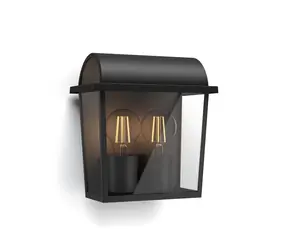 Philips Harvest 2x42W černá / Venkovní nástěnné svítidlo / E27 / IP44 / bez zdroje